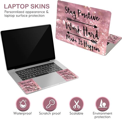 DINKY Laptop Skin Sticker Decal, 16" 16.5" 17" 17.3 inch Laptop Universal Reusable Vinyl Skin Stickers Art Cover Decal Notebook PC Personalized Protector (Sunset) in Kuwait