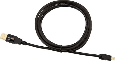 Amazon Basics USB-A to Mini USB 2.0 Cable, 480Mbps Transfer Speed with Gold-Plated Plugs, 3 Foot, Black in Kuwait
