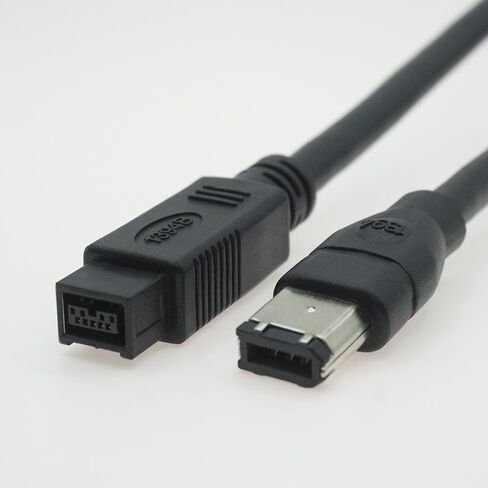 Buliter IEEE 1394 Firewire High Speed 1394B 9 Pin Male to 6 Pin Male 800 to 400 Cable, (6FT, Black) in Saudi Arabia