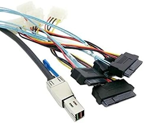 Micro SATA Cables|External Mini SAS HD SFF-8644 to 4 x 29-Pin SAS SFF-8482 Cable 1 Meter in Saudi Arabia