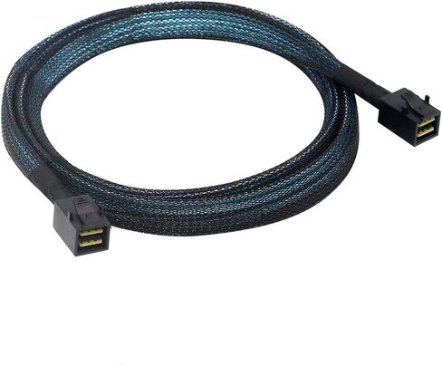 OIKWAN Internal HD Mini SAS SFF-8643 to SFF-8643, Internal Mini SAS to Mini SAS Cable, Compatible with RAID or PCI Express Controller(1.6FT/0.5M) in Kuwait