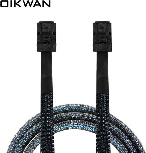OIKWAN Internal HD Mini SAS SFF-8643 to SFF-8643, Internal Mini SAS to Mini SAS Cable, Compatible with RAID or PCI Express Controller(1.6FT/0.5M) in Kuwait
