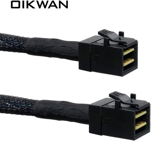 OIKWAN Internal HD Mini SAS SFF-8643 to SFF-8643, Internal Mini SAS to Mini SAS Cable, Compatible with RAID or PCI Express Controller(1.6FT/0.5M) in Kuwait
