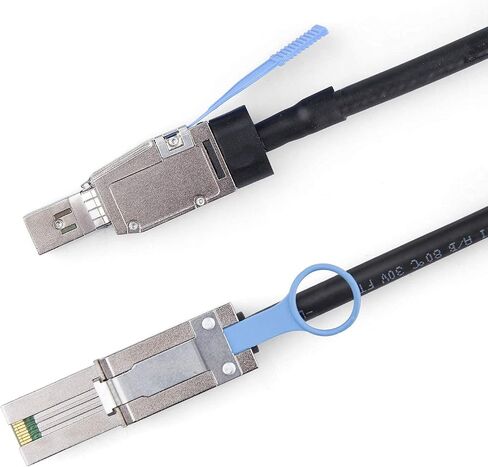 10Gtek SFF-8644 to SFF-8088 SAS Cable, 6Gbps External Mini SAS HD to SAS 2.0 (26-Pin) for RAID/Server/Data Center‌, 100-Ohm, 1m/3.3ft in Kuwait