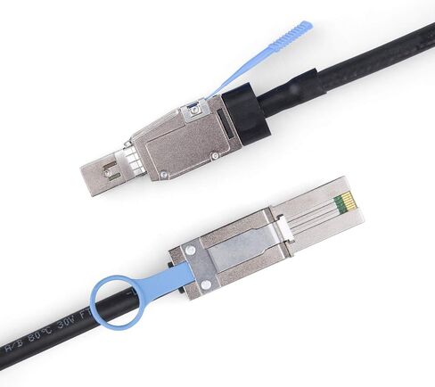 10Gtek SFF-8644 to SFF-8088 SAS Cable, 6Gbps External Mini SAS HD to SAS 2.0 (26-Pin) for RAID/Server/Data Center‌, 100-Ohm, 1m/3.3ft in Kuwait