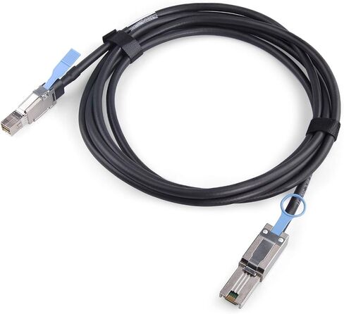 10Gtek SFF-8644 to SFF-8088 SAS Cable, 6Gbps External Mini SAS HD to SAS 2.0 (26-Pin) for RAID/Server/Data Center‌, 100-Ohm, 1m/3.3ft in Kuwait