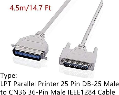 Yohii 4. 5m/ 14.7 أقدام DB25 ذكر إلى Centronics كبل طابعة Parallel LPT طابعات Parallel IEEE-1284 in Saudi Arabia