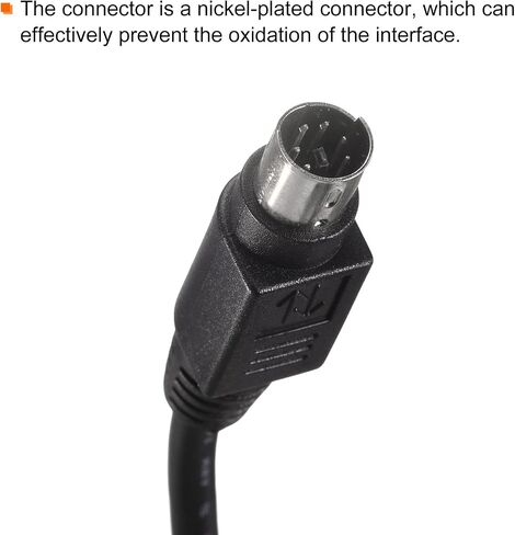 MECCANIXITY 2Pcs PS/2 Mouse and Keyboard Extension Cable 6 Pin 4.92 Feet Male to Male/Female for PC, Black in Kuwait