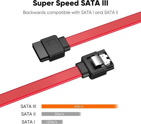 CableCreation SATA III Cable, 5-Pack 18-inch 6.0Gbps 7pin Data Cable in Saudi Arabia