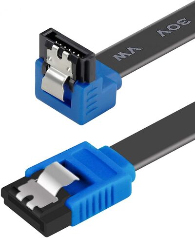 BENFEI SATA Cable III, 3 Pack SATA Cable III 6Gbps Straight HDD SDD Data Cable with Locking Latch 18 Inch Compatible for SATA HDD, SSD, CD Driver, CD Writer - Black in Kuwait