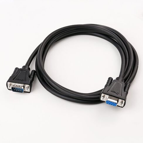 DTECH 15ft COM Port Serial Cable Male to Female RS232 Extension 9 Pin Straight Through Cord in Kuwait