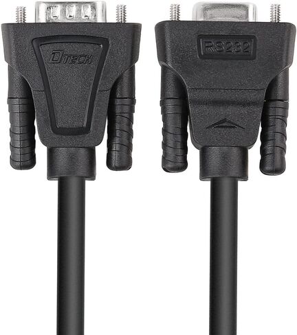 DTECH 15ft COM Port Serial Cable Male to Female RS232 Extension 9 Pin Straight Through Cord in Kuwait