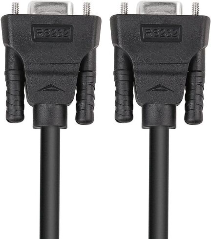 DTECH 1.5 ft Straight Through Serial DB9 Cable Female to Female 9 Pin COM Port Cord for Data Communication (0.5 Meter, Black) in Kuwait