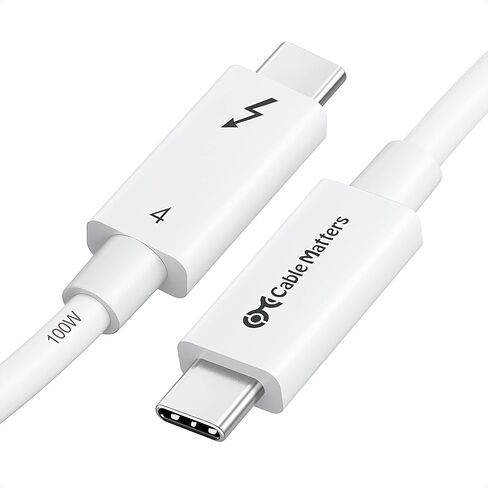 مسائل الكابل [معتمد من Intel] كابل Thunderbolt 4 النشط بسرعة 40 جيجابت في الثانية بطول 6.6 قدم مع شحن 100 واط وفيديو 8K - متوافق تمامًا مع USB C/USB-C، وUSB 4 / USB4، وThunderbolt 3 in Kuwait