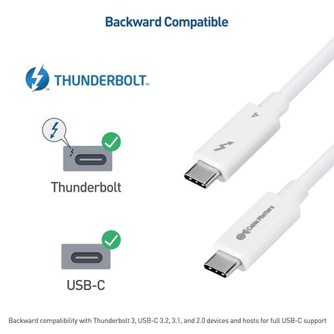 مسائل الكابل [معتمد من Intel] كابل Thunderbolt 4 النشط بسرعة 40 جيجابت في الثانية بطول 6.6 قدم مع شحن 100 واط وفيديو 8K - متوافق تمامًا مع USB C/USB-C، وUSB 4 / USB4، وThunderbolt 3 in Kuwait