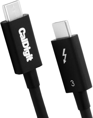 CalDigit Thunderbolt 4 Cable - 40Gbps 100W Power Delivery, Compatible with Thunderbolt 3 & USB Type C, MacBook Pro, iMac, iPhone 15 Max, Black (0.8 Meter 2.62 Feet, Thunderbolt 4 / USB 4 Cable) in Saudi Arabia
