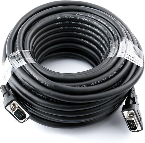DTech 3 Feet SVGA VGA Computer Monitor Cable Male to Male Supports 1080p High Resolution (1 Meter, Black) in Saudi Arabia