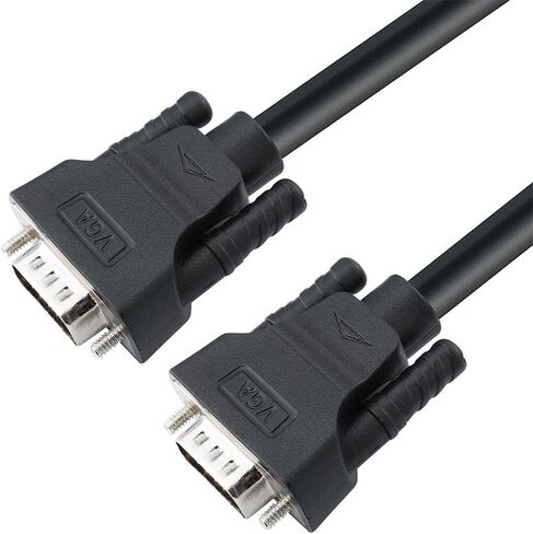 DTech 3 Feet SVGA VGA Computer Monitor Cable Male to Male Supports 1080p High Resolution (1 Meter, Black) in Saudi Arabia