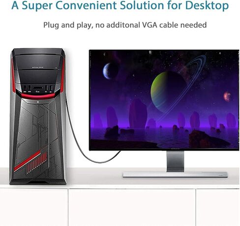 كابل PeoTRIOL DVI إلى VGA، كابل شاشة كمبيوتر DVI-D إلى VGA ذكر، محول VGA DVI 24 1 إلى D-SUB 15 دبوس، محول سلك DVI ذكر إلى VGA لشاشة HDTV وجهاز عرض الكمبيوتر - 6 أقدام in Kuwait