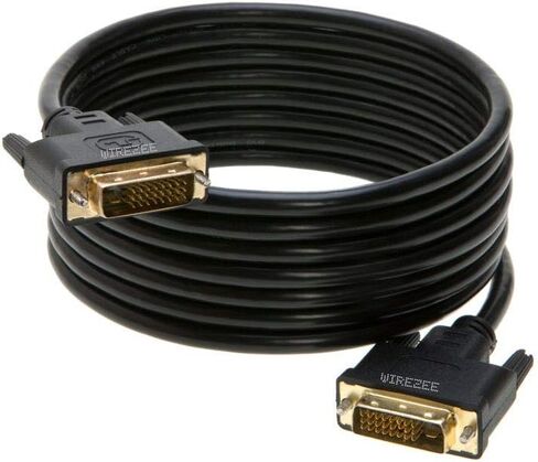 DVI-D Cable Dual Link DVI to DVI Male Wire 24+1 Pin 3ft 6ft 10ft 15ft 25ft (3FT) in Saudi Arabia