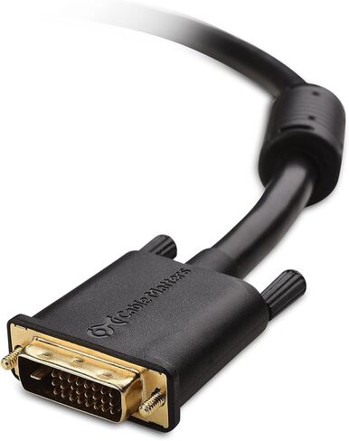 Cable Matters DVI Cable with Ferrites, Dual Link, 10ft | Dual Link DVI-D, up to 2560x1600, Ferrite Cores, Gold-Plated Connectors in Kuwait