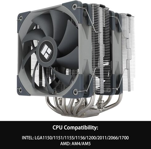 Thermalright Peerless Assassin 120 Black CPU Air Cooler, 6 Heat Pipes,TL-C12B PWM Fan, Aluminium Heatsink Cover, AGHP Technology, for AMD AM4/AM5/Intel LGA 1700/1150/1151/1200/2066/2011 PA120 Black in Saudi Arabia