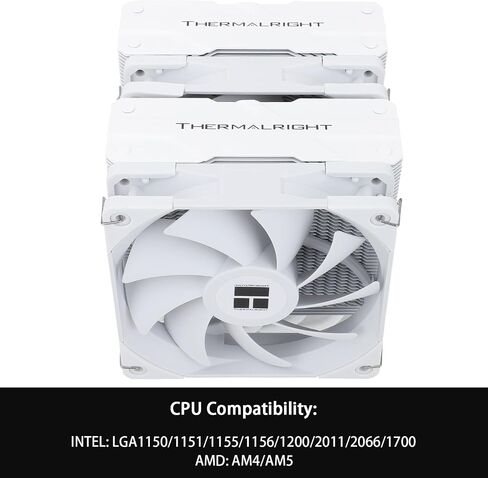 Thermalright Peerless Assassin 120 Black CPU Air Cooler, 6 Heat Pipes,TL-C12B PWM Fan, Aluminium Heatsink Cover, AGHP Technology, for AMD AM4/AM5/Intel LGA 1700/115X/1851/1200/2066/2011 PA120 Black in Kuwait