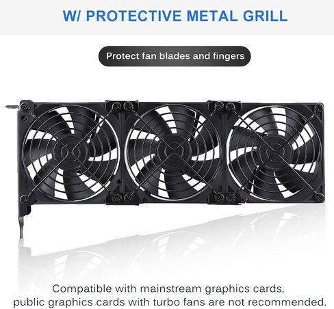 مراوح بطاقة الرسومات GDSTIME، مراوح PCI Slot 3 x 90mm 92mm، مبرد بطاقة الرسومات، مبرد بطاقة الفيديو، مبرد VGA in Kuwait
