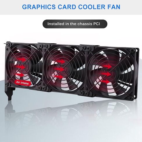 مراوح بطاقة الرسومات GDSTIME، مراوح PCI Slot 3 x 90mm 92mm، مبرد بطاقة الرسومات، مبرد بطاقة الفيديو، مبرد VGA in Kuwait