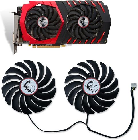 مروحة تبريد بطاقة الرسومات من كافابين 95MM PLD10010S12HH DC12V 0.40A لـ MIS RX470 570 480 580 GTX1080Ti 1080 1070 1060 مروحة تبريد بطاقة الرسومات in Kuwait