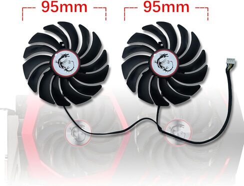 مروحة تبريد بطاقة الرسومات من كافابين 95MM PLD10010S12HH DC12V 0.40A لـ MIS RX470 570 480 580 GTX1080Ti 1080 1070 1060 مروحة تبريد بطاقة الرسومات in Kuwait