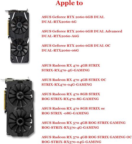 Cavabien New 95MM PLD10010S12H مروحة تبريد لـ ASUS ROG Strix Dual RX 470 570 لمروحة تبريد بطاقة فيديو الألعاب AMD RX470 RX570 (زوج) in Kuwait