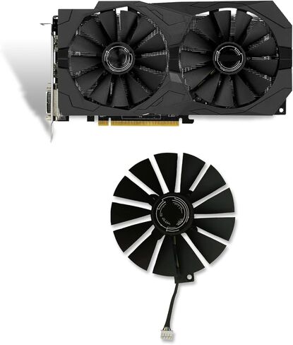 Cavabien New 95MM PLD10010S12H مروحة تبريد لـ ASUS ROG Strix Dual RX 470 570 لمروحة تبريد بطاقة فيديو الألعاب AMD RX470 RX570 (زوج) in Kuwait
