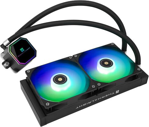 Thermalright Frozen Prism 240 Black ARGB AIO Water Cooler,Liquid CPU Cooler, 2×120mm PWM Fans Water Cooling System,1850RPM High Speed,Compatible with AMD/AM4/AM5 & Intel LGA1150/1151/1200/2011/1700 in Saudi Arabia