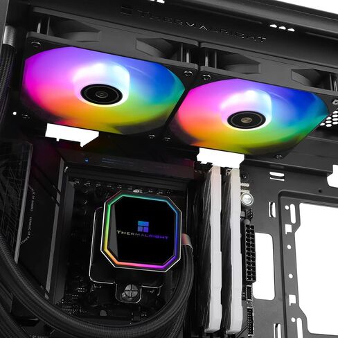 Thermalright Frozen Prism 240 Black ARGB AIO Water Cooler,Liquid CPU Cooler, 2×120mm PWM Fans Water Cooling System,1850RPM High Speed,Compatible with AMD/AM4/AM5 & Intel LGA1150/1151/1200/2011/1700 in Saudi Arabia