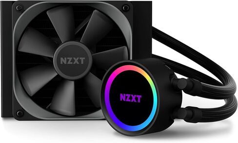 NZXT Kraken 240 RGB - RL-KR240-B1 - 240mm AIO CPU Liquid Cooler - Customizable 1.54" Square LCD Display for Images, Performance Metrics - High-Performance Pump - 2 x F120 RGB Core Fans - Black in Saudi Arabia