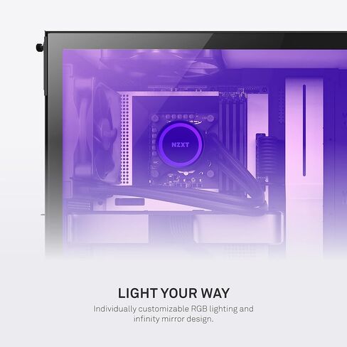 NZXT Kraken 240 RGB - RL-KR240-B1 - 240mm AIO CPU Liquid Cooler - Customizable 1.54" Square LCD Display for Images, Performance Metrics - High-Performance Pump - 2 x F120 RGB Core Fans - Black in Saudi Arabia