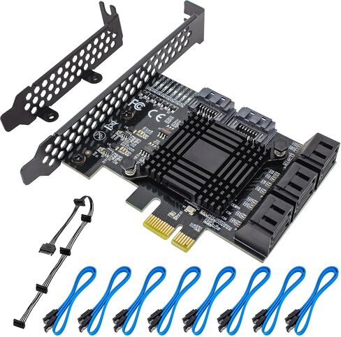بطاقة تحكم PCI-E X1 إلى SATA 3.0، بطاقات توسيع 4 منافذ SATA III 6 جيجابت في الثانية، تدعم فتحة PCI-Express (1X 4X 8X 16X)، تدعم SSD وHDD، لنظام التشغيل Windows10/7/8/XP/Vista/linux in Kuwait