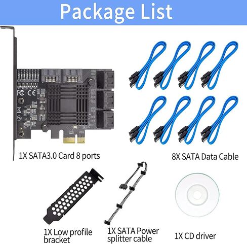 بطاقة تحكم PCI-E X1 إلى SATA 3.0، بطاقات توسيع 4 منافذ SATA III 6 جيجابت في الثانية، تدعم فتحة PCI-Express (1X 4X 8X 16X)، تدعم SSD وHDD، لنظام التشغيل Windows10/7/8/XP/Vista/linux in Kuwait