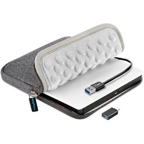 ROOFULL External CD DVD +/-RW Drive USB 3.0 Portable CD/DVD-ROM Optical Disc Drive Burner Player Reader Writer with Carrying Case for Laptop PC Mac MacBook Windows 11/10/8/7 Linux OS in Kuwait