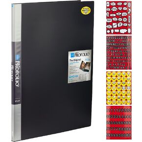 Itoya Polyproplene Art Storage/Display Books 18" x 24" | 24 Pages/48 Views | Scrapbooking Stickers 4 Pages of Emojis, Quotes, Letters & Numbers in Kuwait