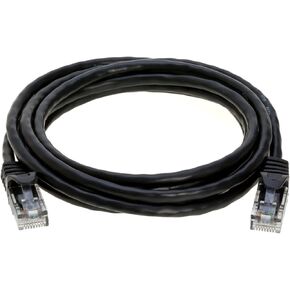 الكابلات المباشرة عبر الإنترنت بطول 25 قدمًا باللون الأسود Cat5e Ethernet Network Patch Cable سلك الإنترنت للمودم وجهاز التوجيه وأجهزة الكمبيوتر والتلفزيون وأجهزة التحكم in Kuwait