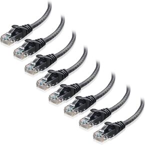 Cable Matters 1Gbps 8-Pack Snagless Cat 5e Ethernet Cable, 5ft, Black in Saudi Arabia