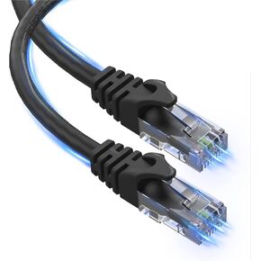 Ultra Clarity Cables Cat6 Ethernet Cable 75 FT 10Gbps Long Cable, Black in Kuwait