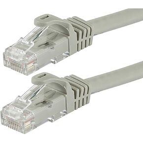 كابل تصحيح Monoprice Flexboot Cat6 Ethernet - سلك إنترنت الشبكة - RJ45، مجدول، 550 ميجا هرتز، UTP، سلك نحاسي عاري نقي، 24AWG، 5 قدم، أسود in Kuwait
