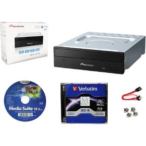Produplicator Pioneer BDR-2213 حزمة محرك أقراص Blu-ray الداخلية 16x مع برنامج CyberLink Burning وقرص BD-R سعة 25 جيجابايت وكابل SATA ومسامير تثبيت - أقراص CD DVD BD DL BDXL M-Disc in Kuwait