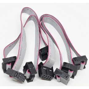 Connectors Pro Pc Accessories 8 Inces 20cm Length 2x4 8P IDC 4-Pack Silver Flat Ribbon Cable with Black 2.54mm FC Dual Row Female to Female Connectors (8P-20cm-4PK) in Kuwait