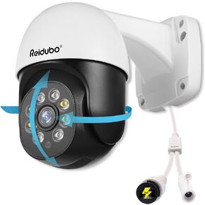 2K PTZ Outdoor Security PoE Cameras, HD 4MP IP Surveillance @25fps, Two Way Talk,98ft IR Color Night Vision,3.6mm Len,IP66 Waterproof, Motion Detection,Compatible for Hikvision