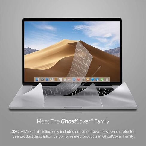 غطاء حماية للوحة المفاتيح رفيع للغاية من UPPERCASE GhostCover®، لعام 2021 2022 2023 M1/M2 Pro/Max MacBook Pro 14/16 A2442 A2485 A2779 A2780، M2 MacBook Air 13/15 A2681 A2941، تخطيط الولايات المتحدة (ANSI)، شفاف in Kuwait
