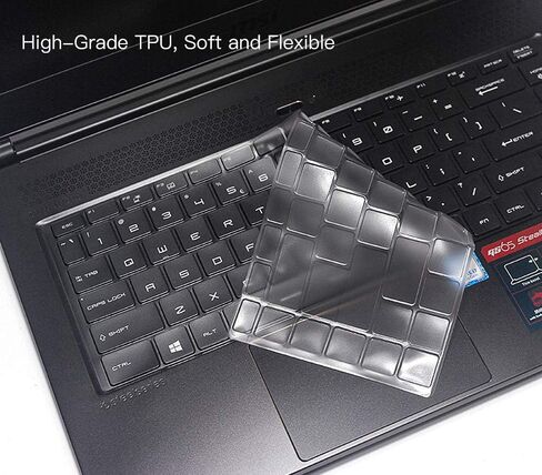 Keyboard Cover Compatible with 2024 MacBook Pro 13 inch M2 A2338 2024 2023-2020 M2 M1 A2338 A2289 A2251 & MacBook Pro 16 inch A2141 2020 2019 Touch Bar & Touch ID Keyboard Protector Skin Cover, Clear in Saudi Arabia